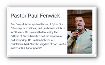 Endorsed by Pastor Paul Fenwick, Byker Church UK