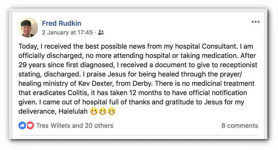 Testimony of colitis healed